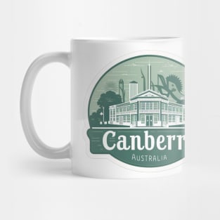 Canberra Australia Vintage Travel Sticker Mug